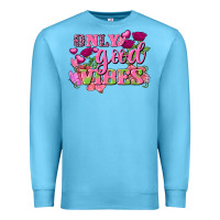 Ocean Blue Valentine's Day Only Good Vibes Premium Sweatshirt - FaDigitalArtStudio
