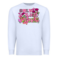 White Valentine's Day Only Good Vibes Premium Sweatshirt - FaDigitalArtStudio