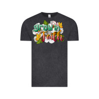 Vintage Black Grow In Faith Vintage Tee - LillyAllenDesigns