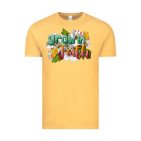 Vintage Mustard Grow In Faith Vintage Tee - LillyAllenDesigns