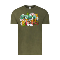 Vintage Olive Grow In Faith Vintage Tee - LillyAllenDesigns