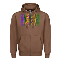 Chestnut mardi gras brushstroke Zipper Hoodie - OliviaCreatesArt