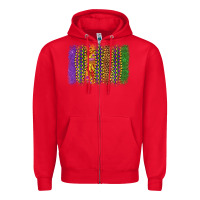 Red mardi gras brushstroke Zipper Hoodie - OliviaCreatesArt