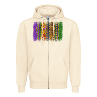 Sandshell mardi gras brushstroke Zipper Hoodie - OliviaCreatesArt