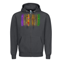 Smoke mardi gras brushstroke Zipper Hoodie - OliviaCreatesArt