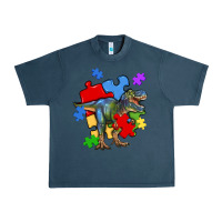 Midnight Navy autism t rex Urban Heavy Tee - Artiststas