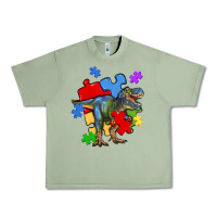 Oil Green autism t rex Urban Heavy Tee - Artiststas