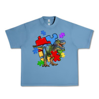 Pebble Blue autism t rex Urban Heavy Tee - Artiststas