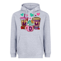 Heather Grey Western Mom Coffee Cups Heavyweight Hoodie - BundleAndBundleShop