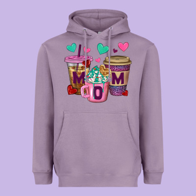 Western Mom Coffee Cups Heavyweight Hoodie Designed By Bundleandbundleshop