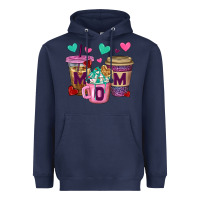 Navy Western Mom Coffee Cups Heavyweight Hoodie - BundleAndBundleShop