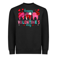 Black Happy Valentine's Day with teeth Valentine's Day Heavyweight Sweatshirt - HowdyJamesFarm