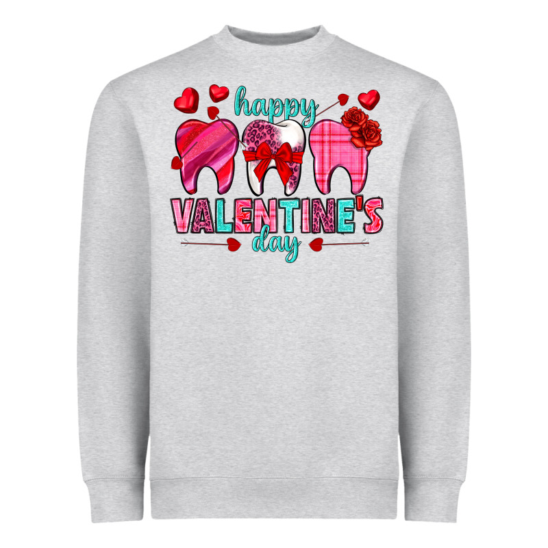 Happy Valentine's Day With Teeth Valentine's Day Heavyweight Sweatshirt by HowdyJamesFarm | Teevron