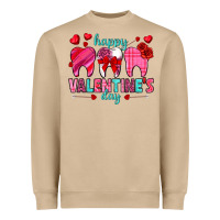 Mushroom Happy Valentine's Day with teeth Valentine's Day Heavyweight Sweatshirt - HowdyJamesFarm
