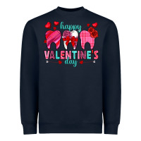 Navy Happy Valentine's Day with teeth Valentine's Day Heavyweight Sweatshirt - HowdyJamesFarm
