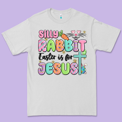 Silly Rabbit Easter Is For Jesus Premium Tee Designed By Maliassmallbusiness