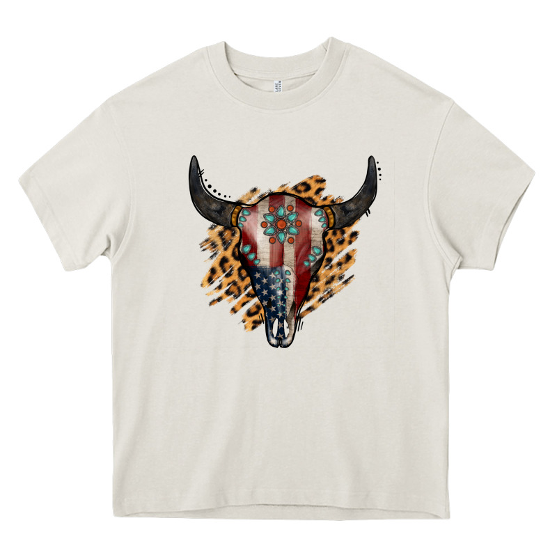 American Bull Skull Heavy Core Tee by Jasminsmagicworld | Teevron