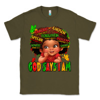 Army Green god says i am juneteenth kid Classic Tee - LillyAllenDesigns