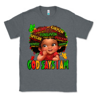 Charcoal Heather god says i am juneteenth kid Classic Tee - LillyAllenDesigns