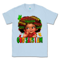 Dusty Blue god says i am juneteenth kid Classic Tee - LillyAllenDesigns