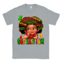 Heather Grey god says i am juneteenth kid Classic Tee - LillyAllenDesigns