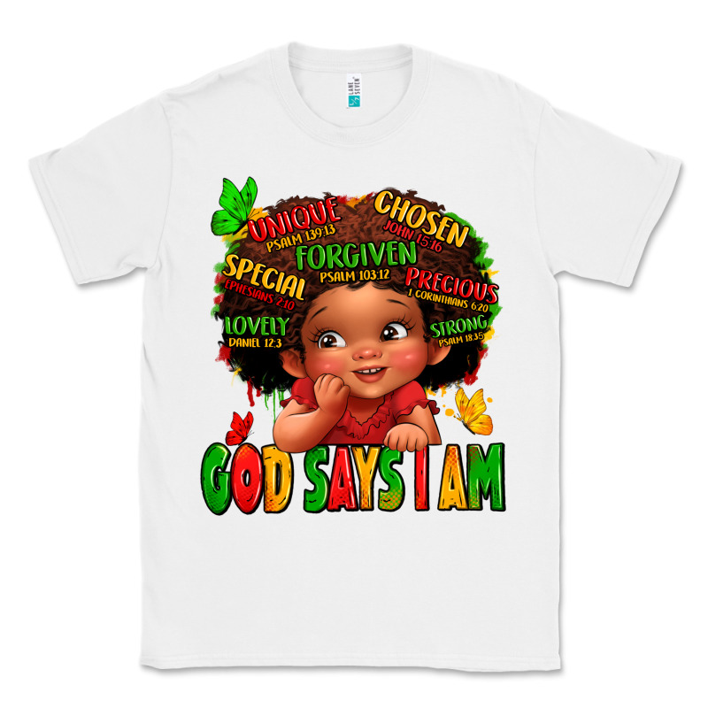 God Says I Am Juneteenth Kid Classic Tee by LillyAllenDesigns | Teevron