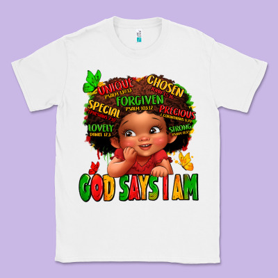 God Says I Am Juneteenth Kid Classic Tee Designed By Lillyallendesigns