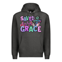Charcoal Heather Easter Day Saved by his grace Premium Hoodie - OliviaCreatesArt