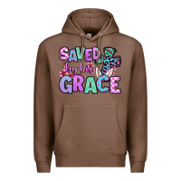 Chestnut Easter Day Saved by his grace Premium Hoodie - OliviaCreatesArt