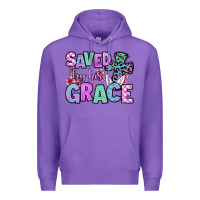 Purple Easter Day Saved by his grace Premium Hoodie - OliviaCreatesArt
