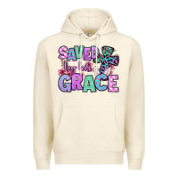 Sandshell Easter Day Saved by his grace Premium Hoodie - OliviaCreatesArt