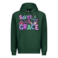 Sports Green Easter Day Saved by his grace Premium Hoodie - OliviaCreatesArt