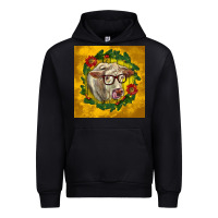 Black christmas charolais cow face Urban Hoodie - LillyAllenDesigns