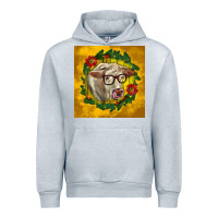 Heather Grey christmas charolais cow face Urban Hoodie - LillyAllenDesigns