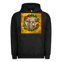 Pigment Black christmas charolais cow face Urban Hoodie - LillyAllenDesigns