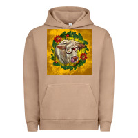 Pigment Burro christmas charolais cow face Urban Hoodie - LillyAllenDesigns