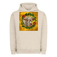Pigment French Oak christmas charolais cow face Urban Hoodie - LillyAllenDesigns