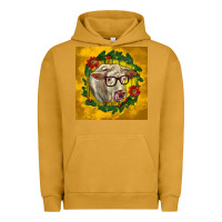 Pigment Peanut Butter christmas charolais cow face Urban Hoodie - LillyAllenDesigns