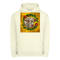 Pigment Pistachio christmas charolais cow face Urban Hoodie - LillyAllenDesigns