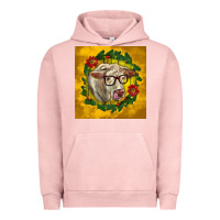 Pigment Salmon christmas charolais cow face Urban Hoodie - LillyAllenDesigns
