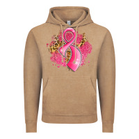 Vintage Coffee breast cancer awareness ribbon with glitter pink l Vintage Hoodie - LillyAllenDesigns