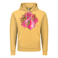 Breast Cancer Awareness Ribbon With Glitter Pink L Vintage Hoodie | Teevron