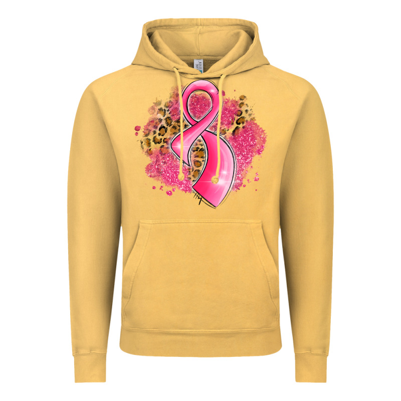 Breast Cancer Awareness Ribbon With Glitter Pink L Vintage Hoodie by LillyAllenDesigns | Teevron