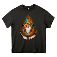 Asphalt aztec bullskull teardrop earrings Heavy Core Tee - Jasminsmagicworld
