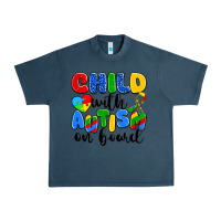 Midnight Navy child with autism on board Urban Heavy Tee - Artiststas