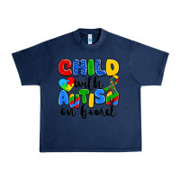 Navy child with autism on board Urban Heavy Tee - Artiststas