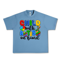 Pebble Blue child with autism on board Urban Heavy Tee - Artiststas