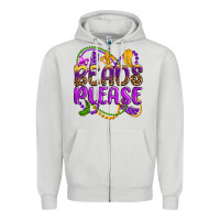 Beads Please Mardi Gras Zipper Hoodie | Teevron