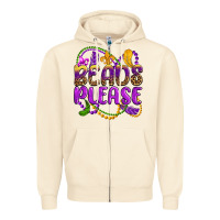 Sandshell beads please mardi gras Zipper Hoodie - OliviaCreatesArt