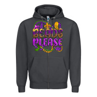 Smoke beads please mardi gras Zipper Hoodie - OliviaCreatesArt
